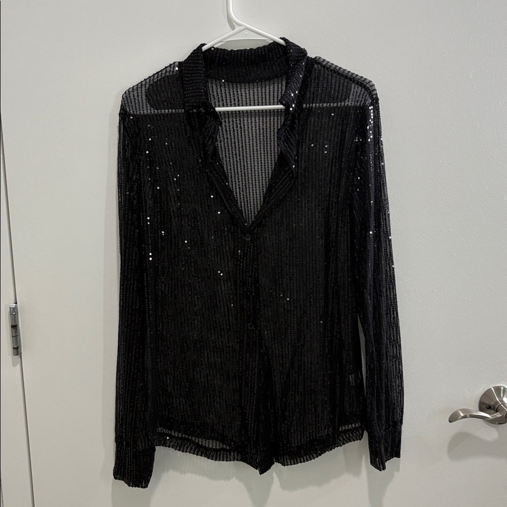 Elegant Black Sequin Camisole